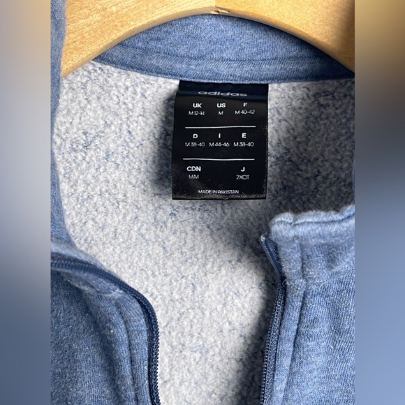 Adidas Women's Essentials Blue 3-Stripes Half-Zip Track Jacket Size Medium - Picture 7 of 9